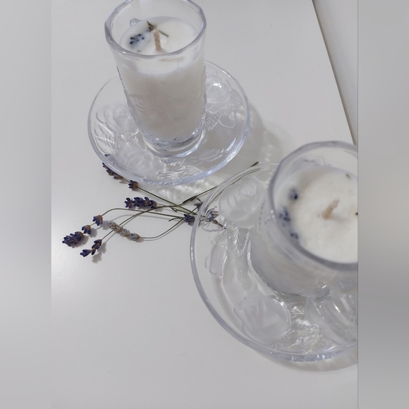 Set of 2 candles in tea cups - Picture 4 of 9